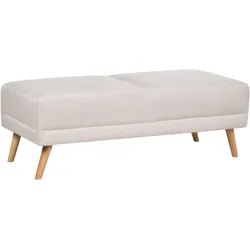 Ottomane FLORLI Stoff Hellbeige