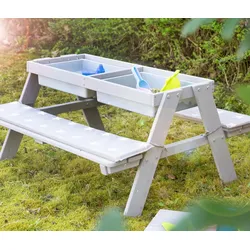 roba Kinder-Outdoor-Sitzgruppe »Picknick for 4« - 89x85,5x50cm - grau - Holz / Kunststoff