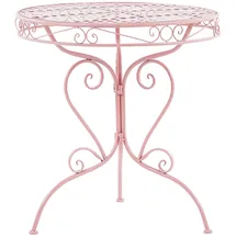 Beliani Gartentisch Ø 70 x 74 cm Rosa/Pink