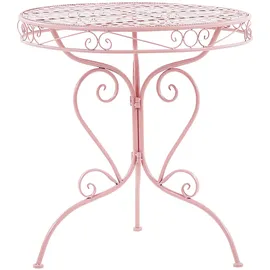 Beliani Gartentisch Ø 70 x 74 cm Rosa/Pink