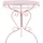 Beliani Gartentisch Ø 70 x 74 cm Rosa/Pink