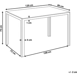 Beliani Lavos 80 x 75 x 120 cm schwarz