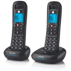 Motorola C4201 Schnurtelefon + DECT-Mobilteil, Notruf, Rufweiterleitung, 50 Kontakte, Freisprechen
