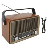 AM/FM/SW Retro Radio mit Bluetooth, Kofferradio mit 1200mAh Akku, Küchenradio Nostalgie Radio Klein, Vintage Radios, Unterstützt USB/TF/AUX Funktion, Einfaches Radios für Zuhause, Büro, Outdoor