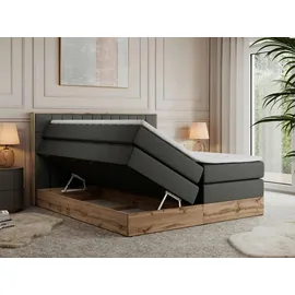 MKS Boxspringbett 160 x 200 cm H3 Dunkelgrau