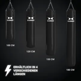 Hammer Boxsack schwarz 180 cm