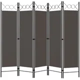vidaXL 5-tlg. Raumteiler Anthrazit 200 x 180 cm