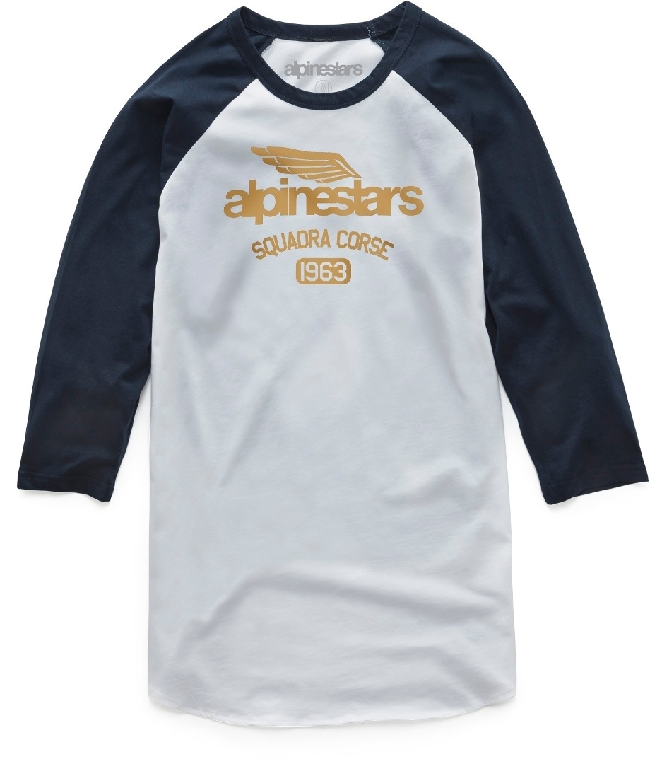 Alpinestars Winged Team Longsleeve, weiss-blau, Größe L für Männer