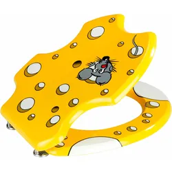 WC-Sitz WENKO "Speedy", bunt, B:37cm L:44cm, MDF - Mitteldichte Holzfaserplatte, WC-Sitze