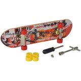 Simba 103306083 Finger Skateboard, 6-fach sortiert, es wird nur ein Artikel geliefert, 9cm, Anti Stress, Fingerboard, Finger Scooter, mit Zubehör, ab 5 Jahren