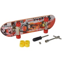 Simba 103306083 - Finger Skateboard, 6-fach sortiert, es wird nur ein Artikel geliefert, 9cm, Anti Stress, Fingerboard, Finger Scooter, mit Zubehör, ab 5 Jahren