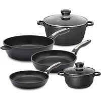 Krüger Topf-Set KRÜGER "Delta", schwarz, Töpfe, für Induktions-Kochfelder geeignet