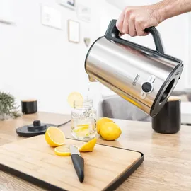 First Austria TZS First Austria Edelstahl Wasserkocher 2200W, 1,7 L, Temperatureinstellung 60-100 Grad, Warmhaltefunktion, Kalkfilter, verdecktes Heizelement, LED Beleuchtungsfarbe