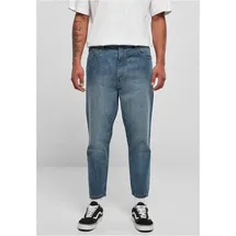 URBAN CLASSICS Cropped Tapered Jeans Blau 32