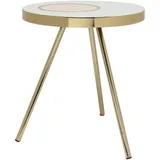 Kayoom Beistelltisch Gold, Mintgrün Metall, rund, 41x47x41 cm Bsci Wohnzimmer, Wohnzimmertische, Beistelltische, Beistelltische Metall