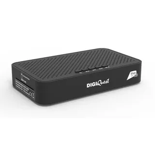 DIGIQUEST Combo-Decoder tivùsat Maximo | DVB-S2 und DVB-T2 | 2-in-1-Fernbedienung | tivùsat-Smartcard inklusive | Aktivierbare Aufnahmefunktion | HDR10 / HLG | Merlin
