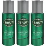 Brut 3 x Brut Original Deospray je 200ml pflegt und erfrischt for men