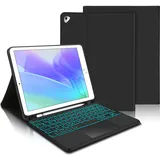 IVEOPPE Tastatur iPad 6. Generation mit Tastatur - Tastatur Hülle für iPad 9.7, Magnetisch Abnehmbarer QWERTZ Bluetooth Tastatur für iPad 6. Gen 2018, iPad 5. Gen, iPad Pro 9.7, iPad Air 2 & 1