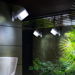 Solarlampen für Außen mit Bewegungsmelder Solar Lampen Außenbereich Garten, LED Tageslichtweiß,  H 12,8 cm, 3er Set