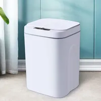 KOLHGNSE Sensor Mülleimer, Automatik Mülleimer mit Smart Sensor Küche Abfallbehälter Papierkorb Touchless Bad/Büro ABS-Kunststoff Mülleimer 16L