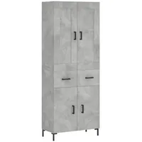 VidaXL Highboard Betongrau 69,5x34x180 cm Holzwerkstoff
