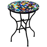 Marrakesch Orient & Mediterran Interior Gartentisch Gartentisch Mosaiktisch Marrakesch Bunt - Rund 80cm (2-St), Handarbeit bunt