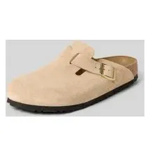Birkenstock Hausschuhe mit Logo-Prägung Modell 'Boston', Sand, 42