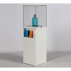 Haubenvitrine mit Sockel und Prospektfach Dialog 37D
