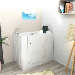 Sitzbadewanne Senioren Wanne Sitzwanne mit Tür S08-C-R 110x68cm