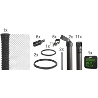 GAH Alberts Maschendrahtzaun Set 1,5 x 25 m anthrazit