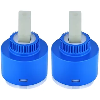 largeight Keramik Kartusche 35 mm,2 Stücke Universal Keramik Hochdruck Kartusche,Keramikkartusche für Mischbatterie, Keramikkartusche für Küche oder Bad mm, Blau