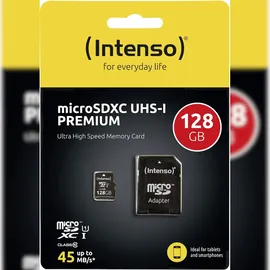 Intenso microSD UHS-I Premium 128 GB + SD-Adapter