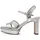TAMARIS Blockabsatz-Sandaletten Damen Silber 39