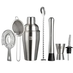 VACU VIN 7-Cocktail-Plus-Set aus Edelstahl und Polypropylen.