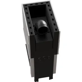 Kratki REGNOR 500/500 Stahl Schwarz/Abdeckplatte Glas