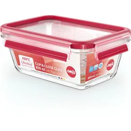 Emsa Clip&Close rechteckig rot 20 x 13,5 cm 0,85 l