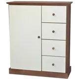 moebel-direkt-online Ella I 65 x 77 x 25 cm Nussbaum / Cremeweiß