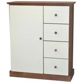 moebel-direkt-online Ella I 65 x 77 x 25 cm Nussbaum / Cremeweiß