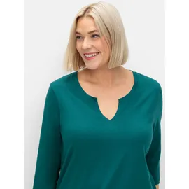 sheego 3/4-Arm-Shirt Blau 40/42