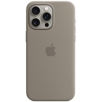 Apple Silikon Case mit MagSafe Backcover, Apple iPhone 15 Pro Max Tonbraun