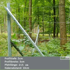 Trutzholm Zaunpfosten 20 x 215 cm Verzinkt Grau/Silber