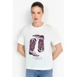 richroyal rich&royal T-Shirt Pearl White Elegant Fit Cow Girl Boots 2506-452, Größe:M - M
