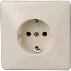 Kopp 110701088 STANDARD - Schutzkontakt-Steckdose, Farbe: cremeweiß