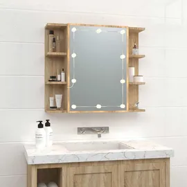 vidaXL Sonoma Eiche 70 cm braun mit LED
