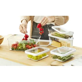 Rotho Kühlschrankorganizer Set 29,2 x 28,4 x 17 cm 5-tlg. transparent
