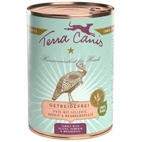 Terra Canis Getreidefrei 400g Dose Hundenassfutter 6 x 400 Gramm Pute mit Sellerie, Kürbis & Brunnenkresse