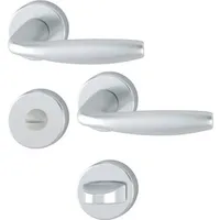 HOPPE Rosettengarnitur Bad-/WC-Garnitur F1 Alu Natur 1810/42KV/42KVS