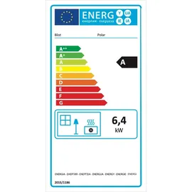 Blist EEK A Kaminofen Holz Ofen Holzofen 6,4 kW Kamin Polar Dauerbrandofen Werkstattofen Schwedenofen Hüttenofen Heizofen