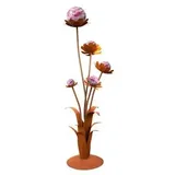 Ferrum Metall-Blumenzauber mit Glaskugeln, ca. H165 cm, Lavendel