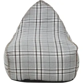 Beliani Sitzsack DROP LINEN Grau
